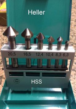Heller HSS Kegel-Entgrat-Senker 90 grad SET