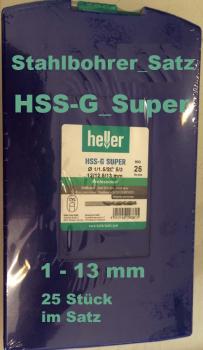 Heller Stahlbohrersatz  HSS G Super 1-13mm Satz 293815