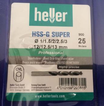 Heller Stahlbohrersatz  HSS G Super 1-13mm Satz 293815