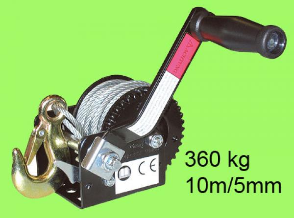 Seilwinde mit manueller Bremse 360 kg