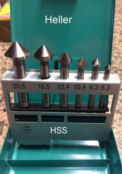 Heller HSS Kegel-Entgrat-Senker 90 grad SET